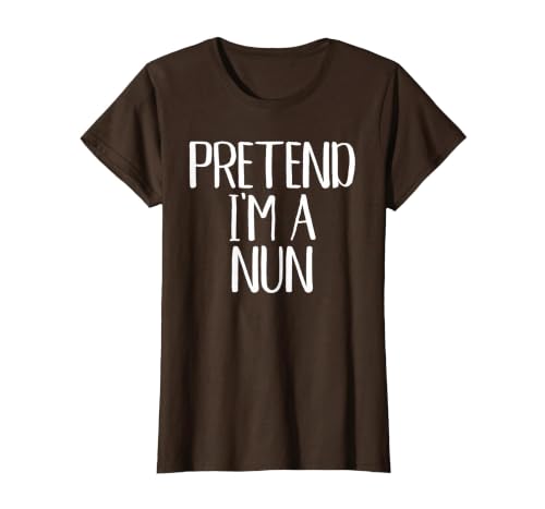 Funny Halloween Group Matching Costumes Idea Pretend I'm A Nun Costume Family Funny Halloween Party T-Shirt - size chart