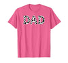 Cow Pattern Print Family Matching Birthday Apparel Cow Dad Birthday Family Matching Girl Boy Farm Birthday T-Shirt - size