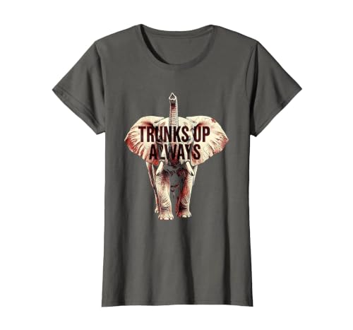 Mademark Trunks Up Always Elephant Graphic Design T-Shirt - Women - size chart