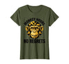 Mademark Monkey Hours No Regrets Funny Primate Design T-Shirt - Women - size chart