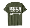 Funny Lazy & Easy Halloween Couple Costume Tee I'm with The Mushroom Halloween Costume Mushroom Halloween T-Shirt - size