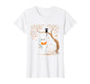 Halloween Ghost Swing Reading Vintage Ghost Swing Reading Book Swinging Halloween Costume T-Shirt - size chart