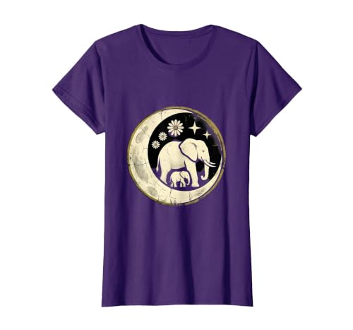 Mademark Mama and Baby Elephant Walking Together T-Shirt - Women - size chart