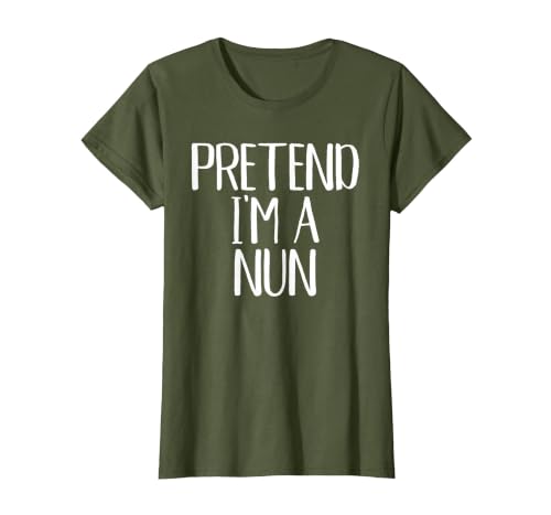Funny Halloween Group Matching Costumes Idea Pretend I'm A Nun Costume Family Funny Halloween Party T-Shirt - size chart