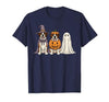 Funny Retro St. Bernard mom Halloween Witch Spooky Ghost Saint Bernard Pumpkin Halloween Dog Lover T-Shirt - size chart