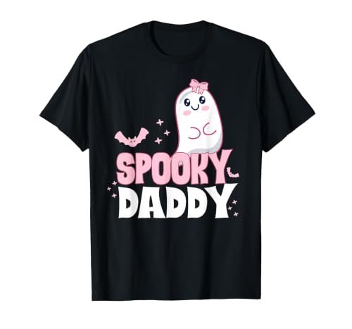 Spooky Family Cute Pink White Ghost Boo Halloween Spooky Daddy Family Cute Pink White Ghost Boo Halloween T-Shirt - size
