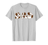 Cow Print For Family Matching Outfits DAD Cow Brown White Animal Print, Cow Pattern Farmer DAD T-Shirt - size chart