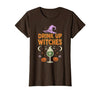 Funny Halloween Tees for Men Women Kids. Drink Up Witches Purple Hat Funny Halloween Men Women T-Shirt - size chart
