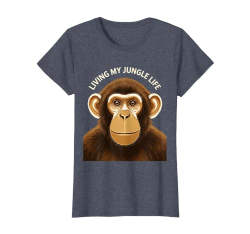 Mademark Living My Jungle Life Monkey Design T-Shirt - Women - size chart