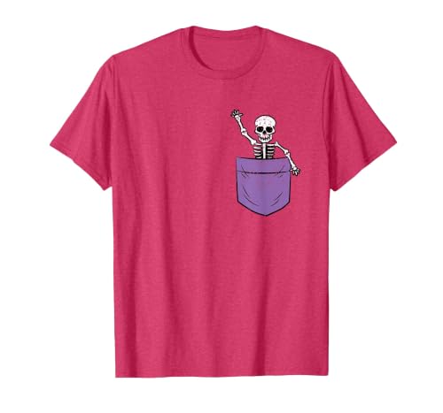 Halloween Shirts Skeleton Costume Men Women Kids Skeleton Pocket Halloween Costume Funny Skull Character T-Shirt - size chart