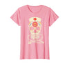 Halloween Nurse Shirts For Women Scrub Costumes Nurse Sugar Skull Stethoscope RN Medical Halloween Costume T-Shirt - size