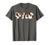 Cow Print For Family Matching Outfits DAD Cow Brown White Animal Print, Cow Pattern Farmer DAD T-Shirt - size chart