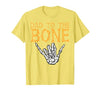 Mens Halloween Shirts For Dad Daddy Papa Men Halloween Dad to The Bone Skeleton Hand Fun Papa Costume Men T-Shirt - size