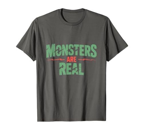 Monster Truth Wear Monsters are Real Horror Spooky Scary Halloween T-Shirt - size chart