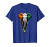 Mademark Land of Elephants, 1960 National Pride Design T-Shirt - Men - size chart