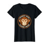 Mademark Monkey Mind Clear Head Sober Living Design T-Shirt - Women - size chart