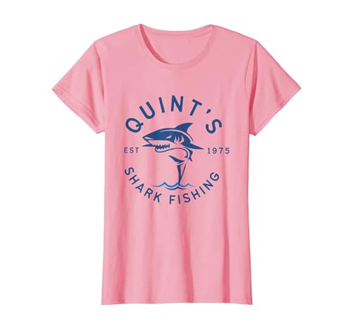 Funny Quints Shark Fishing Vintage Quint's Shark Fishing 1975 Retro T-Shirt - size chart