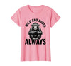 Mademark Wild and Sober Always Funny Monkey Design T-Shirt - Women - size chart