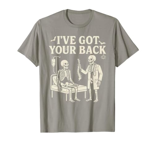 Halloween Costume For Doctor I've Got Your Back I've Got Your Back Halloween Skeleton Doctor Costume T-Shirt - size chart