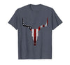 Cow skull USA Flag Bull Skull American Flag Cow Skull Western Graphic Wild West T-Shirt - size chart
