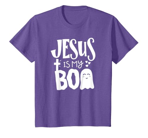 Jesus is My Boo - Funny Christian Halloween Quote Humor T-Shirt - size chart