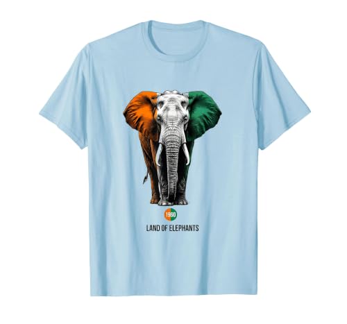 Mademark Land of Elephants, 1960 National Pride Design T-Shirt - Men - size chart