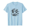 Mademark Halloween Humorous Boo Sheet Ghost Face Pun T-Shirt - size chart