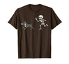 Pitbull Halloween Costume Funny Pitbull Skeleton Hand Halloween T-Shirt - size chart