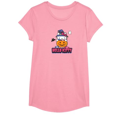 SANRIO Hello Kitty Halloween Spooky Pumpkin T-Shirt - size chart