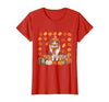 Shetland Sheepdog Sheltie Shop Sheltie Shetland Sheepdog Pumpkins Fall Leaves Halloween T-Shirt - size chart