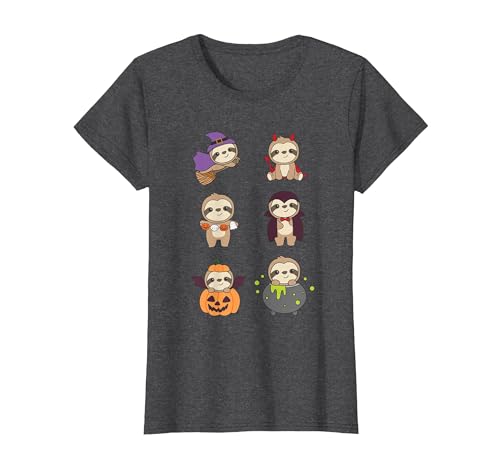 Sweet Animals For Halloween As Of 31 October Sloth Halloween Costume Sloths Halloween T-Shirt - size chart
