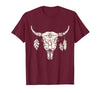 Buffalo Animals Gift Idea Bison Buffalo Skull Animal Design T-Shirt - size chart