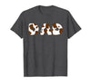 Cow Print For Family Matching Outfits DAD Cow Brown White Animal Print, Cow Pattern Farmer DAD T-Shirt - size chart