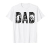 Fishing Gifts for Dad Father's Day Fisherman Fishing Dad Birthday Classic Bold Font Fish Daddy T-Shirt - size chart