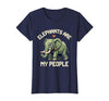 Mademark Elephants Are My People Pixel Art Design T-Shirt - Women - size chart