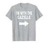 ShirtZilla I'm with The Gazelle Halloween Gazelle T-Shirt - size chart