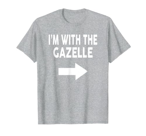 ShirtZilla I'm with The Gazelle Halloween Gazelle T-Shirt - size chart
