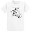 Comical Shirt Horse Graphic Top for Equestrian and Animal Lovers Cotton Tee Adult Youth Tall Men Women - size chart