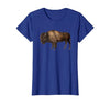 Altes Büffel-Design Buffalo Vintage Retro American Bison T-Shirt - size chart