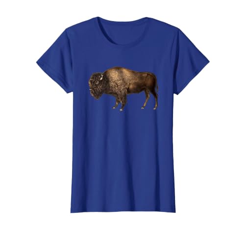 Altes Büffel-Design Buffalo Vintage Retro American Bison T-Shirt - size chart