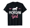Horse Riding Racing Equestrian Gifts Morgan Girl Morgan Horse Girl Horses Lover T-Shirt - size chart