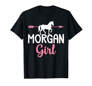 Horse Riding Racing Equestrian Gifts Morgan Girl Morgan Horse Girl Horses Lover T-Shirt - size chart