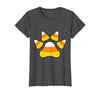 Scary Halloween Tees For Adults and Kids Halloween Candy Corn Paw Print T-Shirt for Animal Lovers T-Shirt - size chart