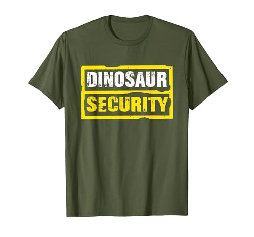 Halloween Dinosaur Security Costume RTees Halloween Adult Costume Dinosaur Security Dad Mom T-Shirt - size chart
