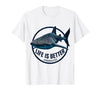 Mademark Life Is Better Underwater Whale Shark Design T-Shirt - size chart