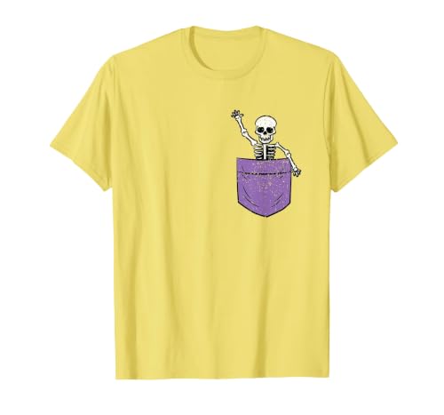 Halloween Shirts Skeleton Costume Men Women Kids Skeleton Pocket Halloween Costume Funny Skull Character T-Shirt - size chart