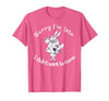 Sorry I'm Late, I Didn't Want to Come White Rabbit Watch T-Shirt — design detail
