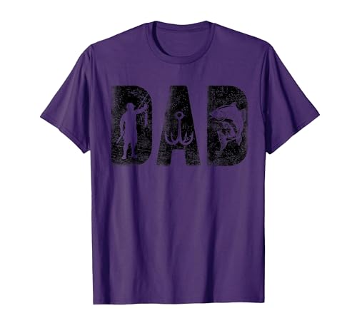 Fishing Gifts for Dad Father's Day Fisherman Fishing Dad Birthday Classic Bold Font Fish Daddy T-Shirt - size chart