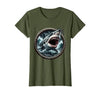 Mademark Shark Bursting Through Waves Graphic T-Shirt - size chart