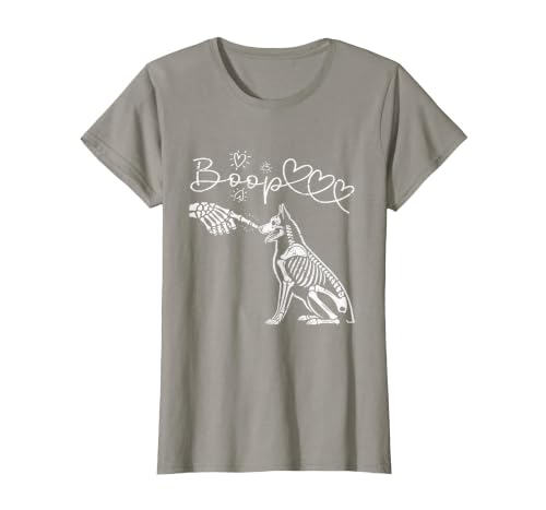 Skeleton Hand Dog Boop - German Shepherd Lovers Skeleton Hand Touch Nose German Shepherds Boop Dog Halloween T-Shirt - size